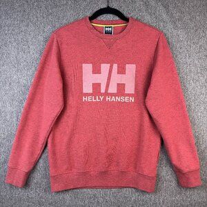 Helly Hansen Pullover Sweatshirt Orange Long Sleeve Cotton Blend Women's Size L